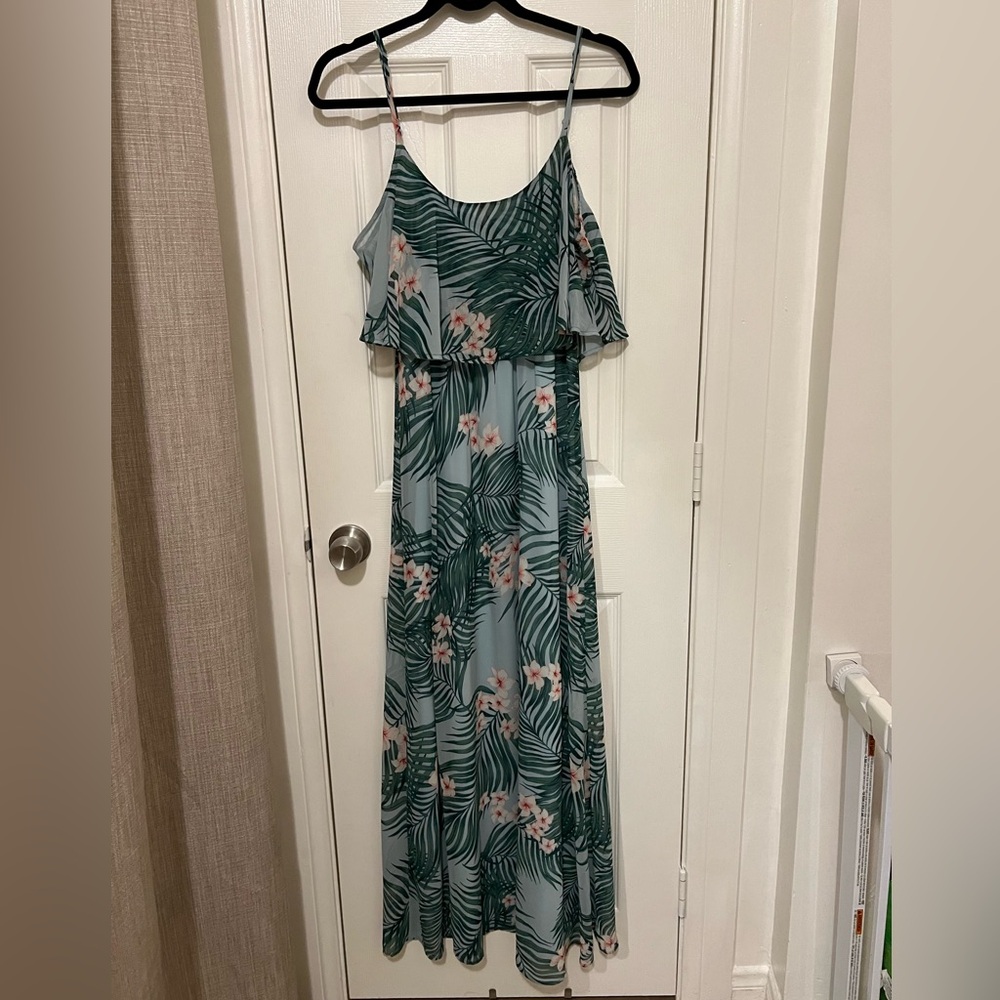 Show Me Your MuMu Caitlin Ruffle Maxi Dress in Hanalei Dream - Picture 4 of 6